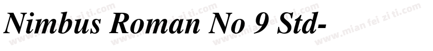 Nimbus Roman No 9 Std字体转换